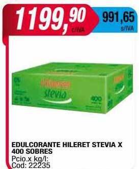 Maxiconsumo Edulcorante hileret stevia oferta