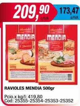Maxiconsumo Ravioles mendia oferta