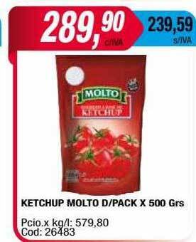 Maxiconsumo Ketchup molto d pack oferta