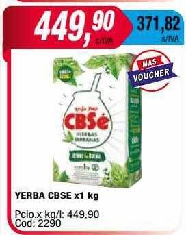 Maxiconsumo Yerba cbse oferta