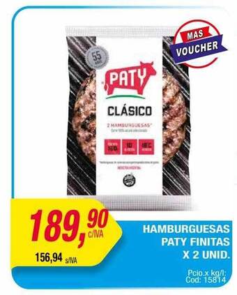 Maxiconsumo Hamburguesas paty finitas oferta
