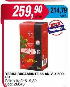 Maxiconsumo Yerba rosamonte 55 aniv oferta