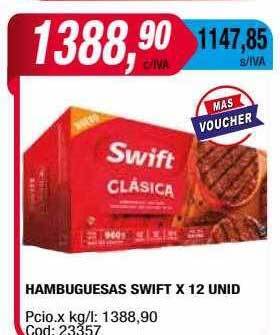 Maxiconsumo Hamburguesas swift oferta
