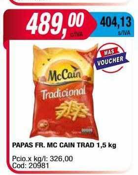 Maxiconsumo Papas fr. mc cain trad oferta