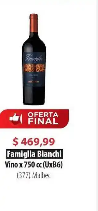 Parodi Famiglia Bianchi Vino x 750 cc (UxB6) oferta