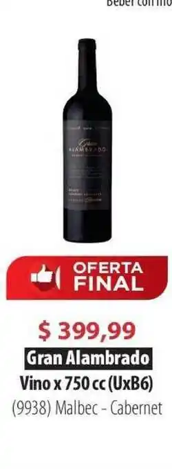Parodi Gran Alambrado Vino x 750 cc (UxB6) oferta
