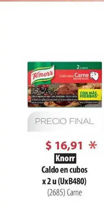 Parodi Knorr Caldo en cubos x 2 u (UxB480) oferta