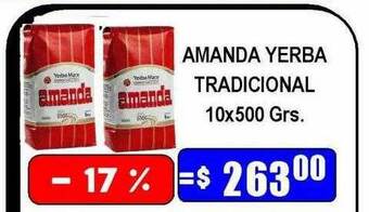 Dulcenter Amanda yerba tradicional oferta