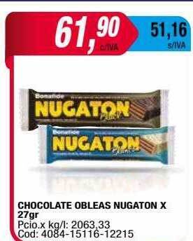 Maxiconsumo Chocolate obleas nugaton oferta