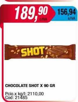 Maxiconsumo Chocolate shot oferta