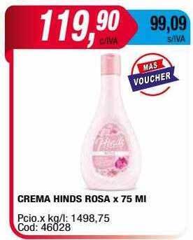 Maxiconsumo Crema hinds rosa oferta