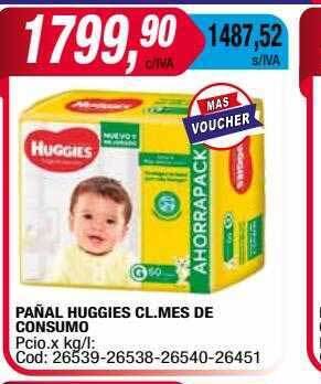Maxiconsumo Pañal huggies cl. mes de consumo oferta