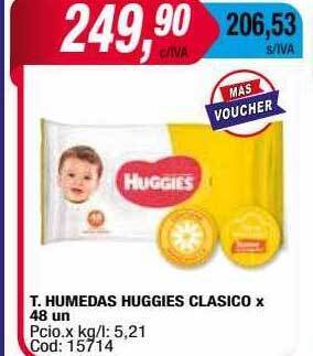 Maxiconsumo T. humedas huggies clasico oferta