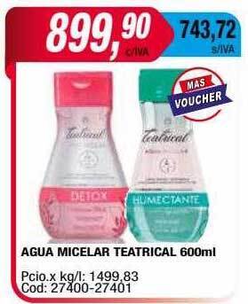 Maxiconsumo Agua micelar teatrical oferta