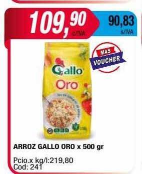 Maxiconsumo Arroz gallo oro oferta