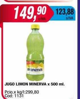 Maxiconsumo Jugo limon minerva oferta
