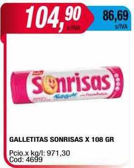 Maxiconsumo Galletitas sonrisas oferta