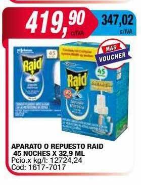 Maxiconsumo Aparato o repuesto raid 45 noches oferta