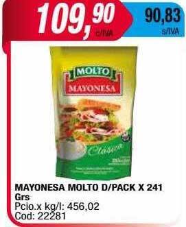 Maxiconsumo Mayonesa molto d pack oferta