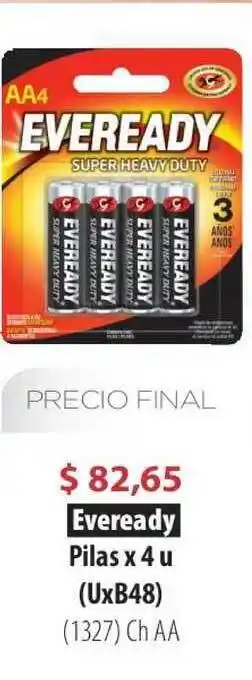 Parodi Eveready Pilas x 4 u (UxB48) oferta