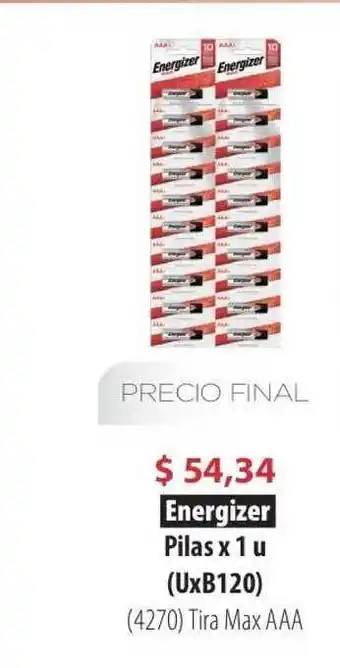 Parodi Energizer Pilas x 1 u (UxB120) oferta