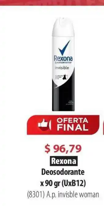Parodi Rexona Deosodorante x 90 gr (UxB12) oferta