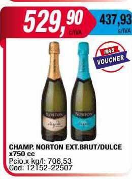Maxiconsumo Champ. norton ext. brut dulce oferta