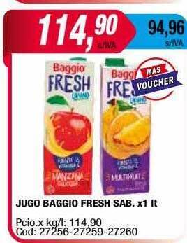 Maxiconsumo Jugo baggio fresh sab. oferta