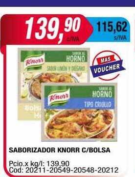 Maxiconsumo Saborizador knorr c bolsa oferta