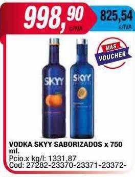 Maxiconsumo Vodka skyy saborizados oferta