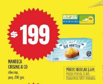 Supermercados Vea Manteca Cuisine & Co oferta