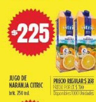 Supermercados Vea Jugo de Naranja Citric oferta