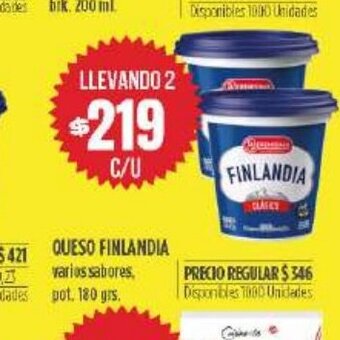 Supermercados Vea Queso Finlandia oferta