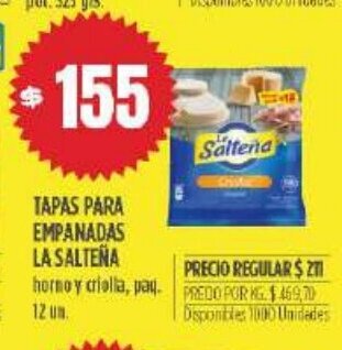Supermercados Vea Tapas Para Empanadas La Salteña oferta