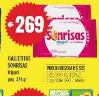 Supermercados Vea Galletitas Sonrisas oferta