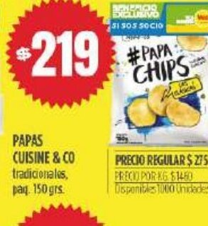 Supermercados Vea Papas Cuisine & Co oferta
