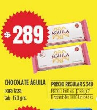 Supermercados Vea Chocolate Águila oferta