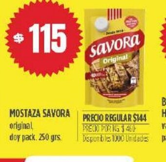 Supermercados Vea Mostaza savora oferta