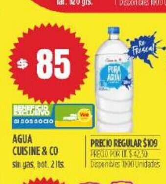 Supermercados Vea Agua Cuisine & Co oferta