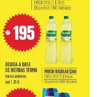 Supermercados Vea Bebida A Base de Hierbas Terma oferta