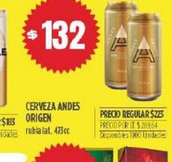 Supermercados Vea Cerveza Andes Origen oferta
