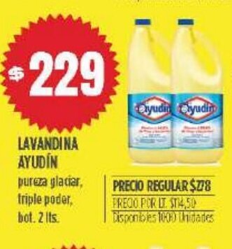Supermercados Vea Ayudin Lavandina oferta