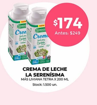 Supermercados Tadicor Crema de Leche La Serenisima oferta
