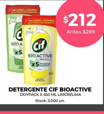 Supermercados Tadicor Detergente Cif Bioactive oferta