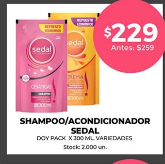 Supermercados Tadicor Sedal Shampoo/Acondicionador oferta