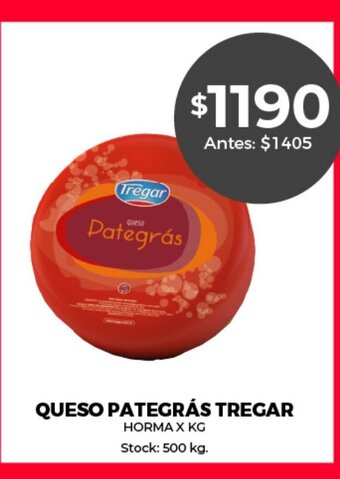 Supermercados Tadicor Queso Pategras Tregar oferta