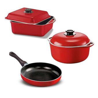 Avon Set x3 cucina donna roja - cacerola 24cm + sarten 24cm + cuadrada 26cm oferta