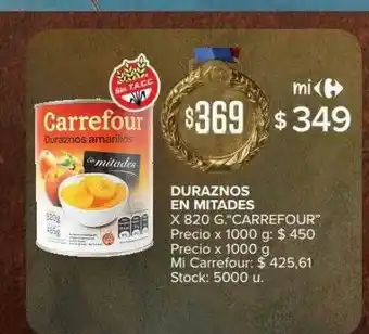 Carrefour Express Duraznos en mitades oferta