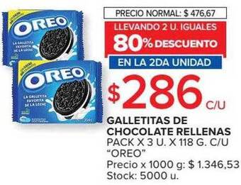 Carrefour Market Galletitas de chocolate rellenas oferta