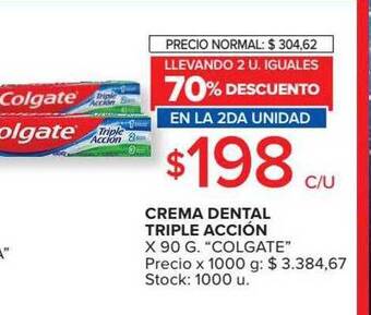 Carrefour Market Crema dental triple acción oferta